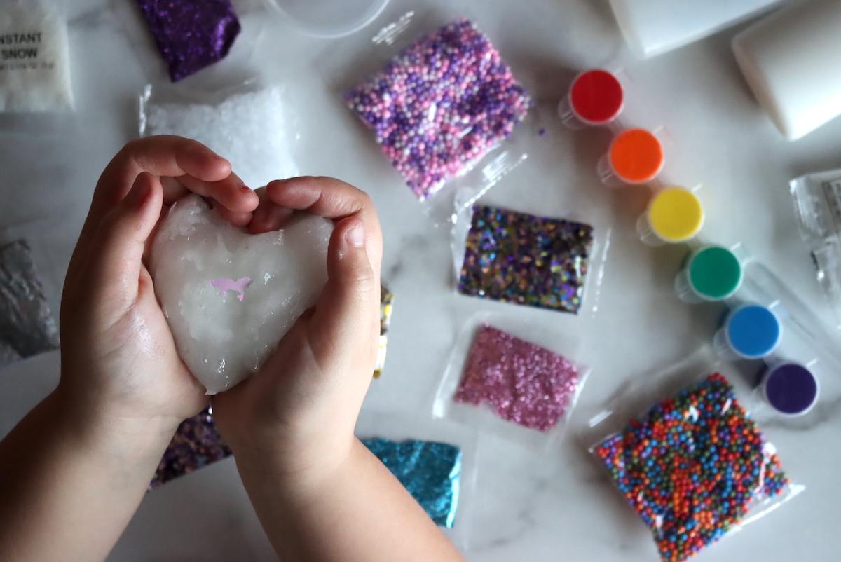 Clear Slime with Unicorn Glitter